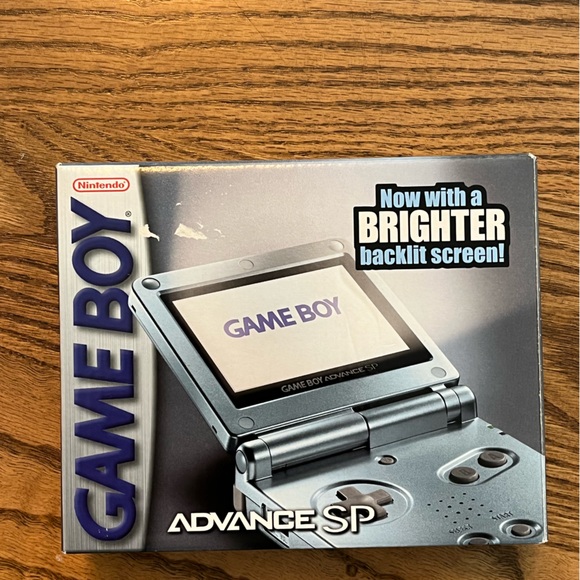 Nintendo Gameboy Advance SP System CIB 3rd party Charger Pearl Blue AGS 101 - Picture 3 of 13